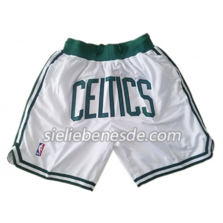 NBA Boston Celtics Weiß Herren Tasche Kurze Hose Swingman